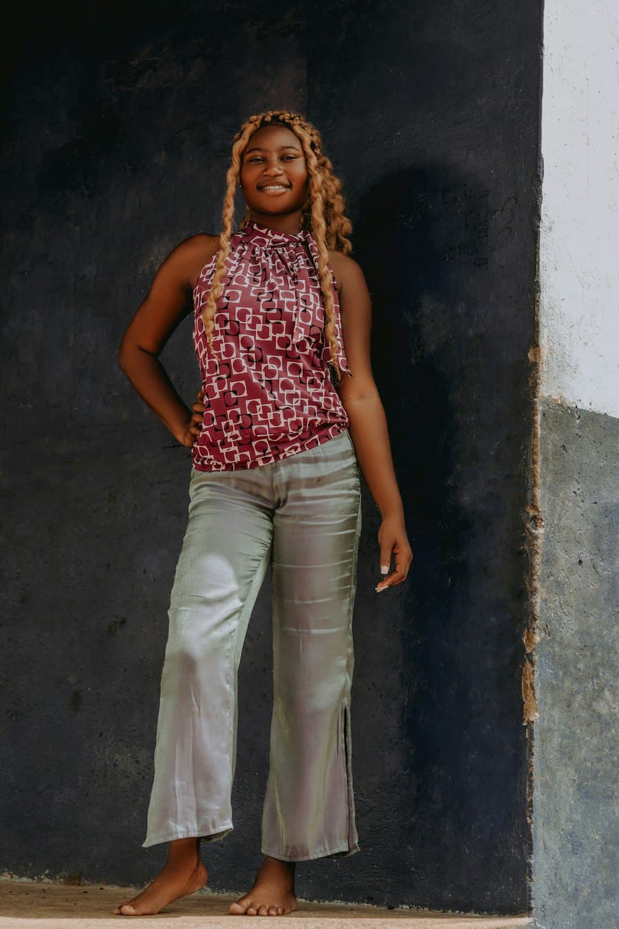 Pantalon Palazzo Verde Oliva